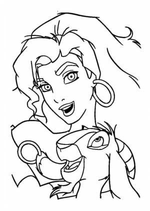 Раскраска Горбун из Нотр-Дама