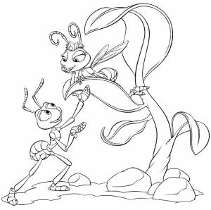 Раскраска Жизнь жука  для печати