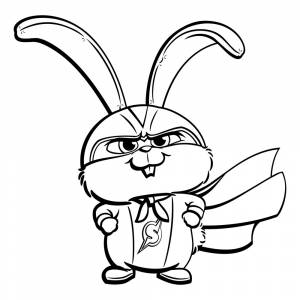 Раскраска Снежок из Тайная жизнь домашних животных 2