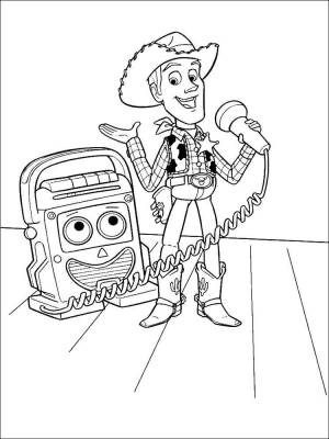 Раскраски Раскраска Шериф вуди история игрушек, Download print coloring page