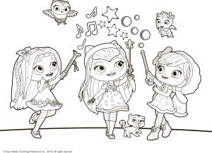 Литтл Чармерс колдуют раскраска