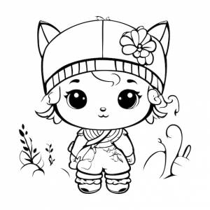 Милая маленькая девочка в шляпе