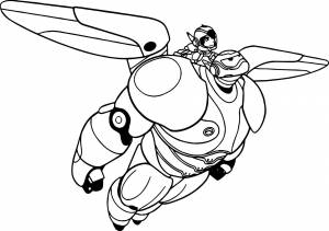 Раскраска Хиро одевает Беймакса блог