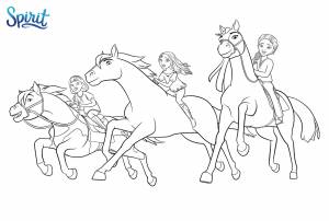 Бесплатные раскраски Spirit Riding