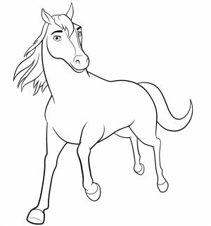 Бесплатная раскраска Спирит из Spirit Riding