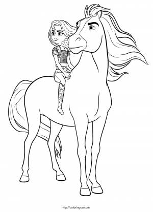 Бесплатные раскраски Spirit Riding