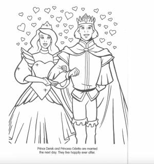 Раскраска принцесса лебедь