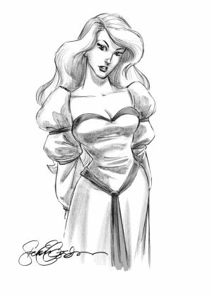 Рисунок Одетт главного художника аниматора