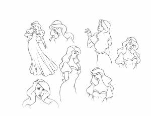 Раскраска Принцесса Лебедь