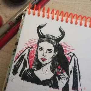 пытается рисовать on Instagram