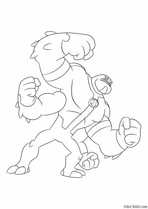 Силач раскраска для детей