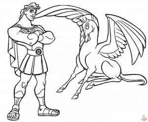 Раскраски Геркулеса для печати  для детей и взрослых