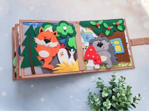 Развивающая фетровая книга Лесная братва