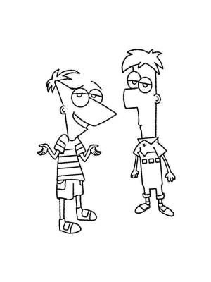 Раскраски Финес и Ферб