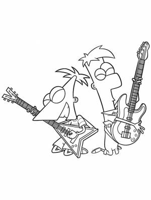 Раскраски Финес и Ферб