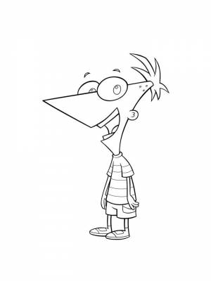 Раскраски Финес и Ферб   в формате