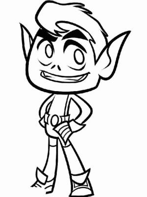 Раскраска Юные Титаны  в формате  онлайн