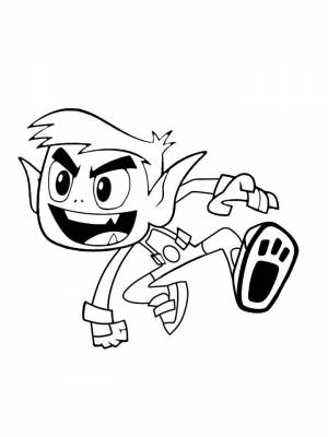 Раскраска Юные Титаны картинка