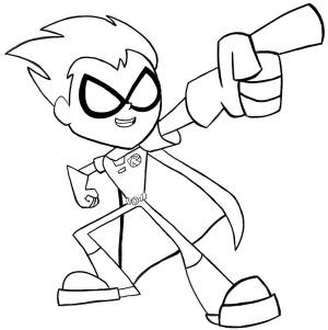 Раскраска Робин вперед