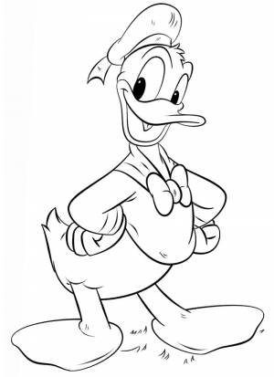 Раскраска Дональд Дак