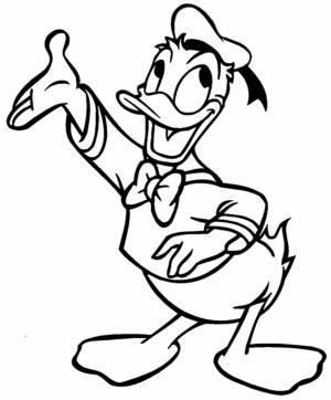 Раскраска Дональд Дак 16