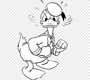 Дональд Дак Дейзи Дак Микки Маус Рождественские раскраски Раскраска, Дональд Дак, угол, белый png