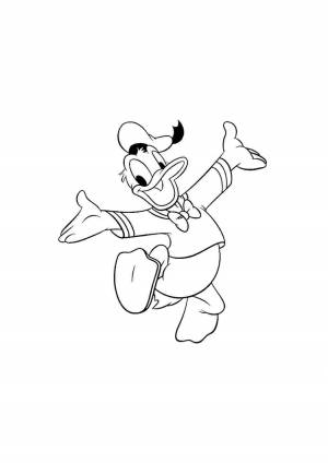 Раскраска дональд дак