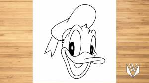 Как нарисовать Дональд Дак шаг за шагом, Easy Draw