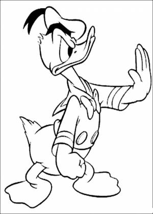 Раскраска Дональд Дак