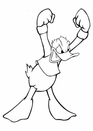 Раскраска Дональд Дак  и