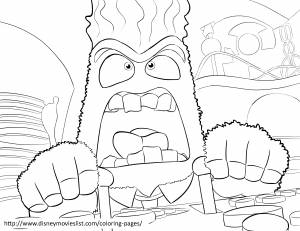 Раскраска Головоломка Inside Out Гнев