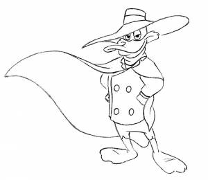 Раскраска Черный Плащ