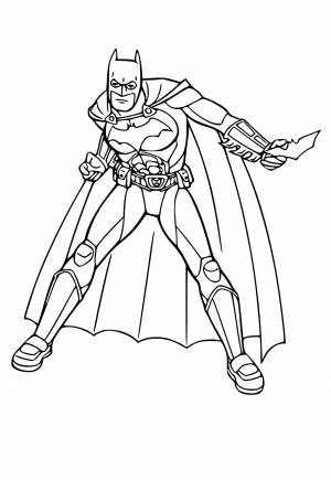 Раскраска Бэтмен Плащ