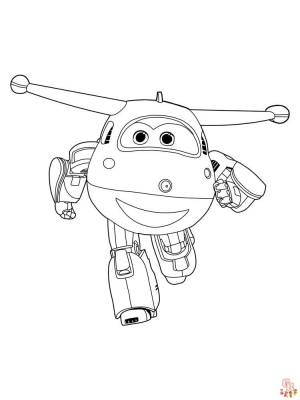Милые раскраски Super Wings для детей