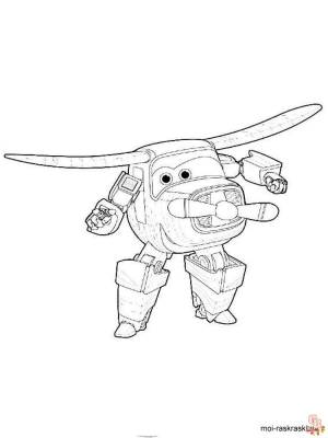 Милые раскраски Super Wings для детей