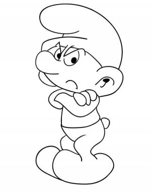 Раскраска Смурфики 36