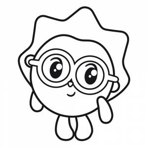 Раскраска Малышарик Ежик