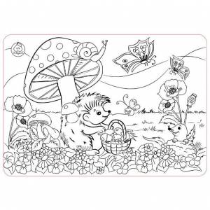 ЯиГрушка Коврик-раскраска Ежик