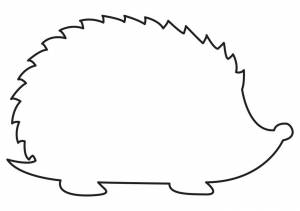 Раскраска шаблон ёжик