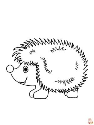 Очаровательный Ежик раскраски для детей