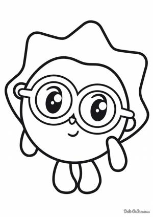 Раскраска Малышарик Ежик