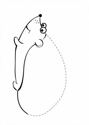 Раскраска ёжик без иголок