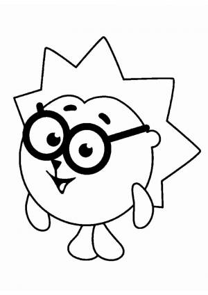 Раскраска Улыбчивый Ежик