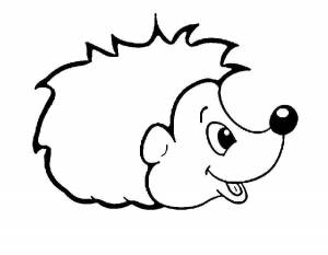 Раскраска Большая раскраска Ежика для малышей