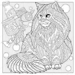 Zentangle стзованный Мейн Кун Векторное изображение ©Sybirko 111002816