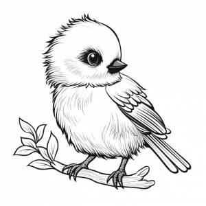 Раскраски синица вектор животных