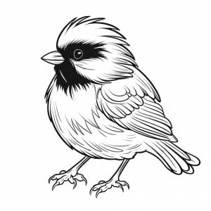 Раскраски синица вектор животных