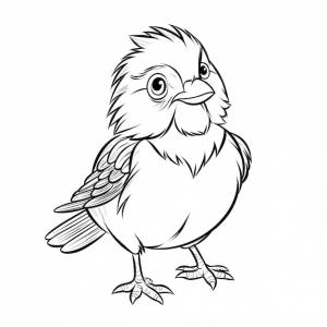 Раскраски синица вектор животных