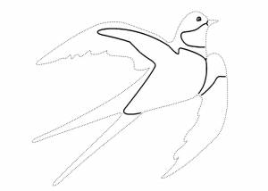 Ласточка для раскраски