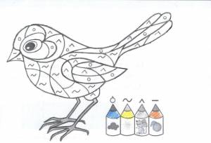 Раскраски по номерам птицы